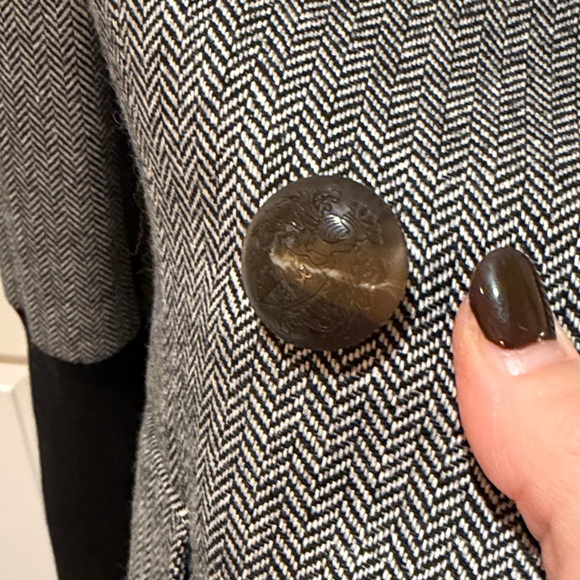 Veronica Beard Bayard Dickey Colorblock Jacket in Herringbone Grey Size 6 - Picture 6 of 7